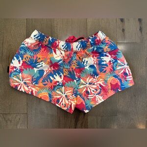 Patagonia BAGGIES Barely Shorts Pull On Floral XS Hawaiian Pink Reef